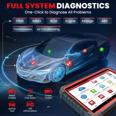 Produktbild von Diagnosegerät - OBD2-Scanner - Autodiagnosegerät - Diagnosecomputer - Fehlercodeauslesegerät - Bluetooth-Verbindung