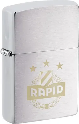 Produktbild von Zippo Benzinfeuerzeug Rapid 17190, winddicht, langlebig, stilvoll, ideal für Rapid Wien Fans