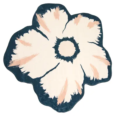 Immagine prodotto di Mazovia Tappeto Moderno, Floreale - Osimo Lumi - beige e nero, 120x120 cm, per soggiorno