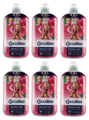 Produktbild von 6x Coccolino Ammorbidente Concentrato Intense Care Convenience-Format XXL Konzentrierter Weichspüler Tiare-Blüten und Rote Früchte 80 Wäschen 2Lt