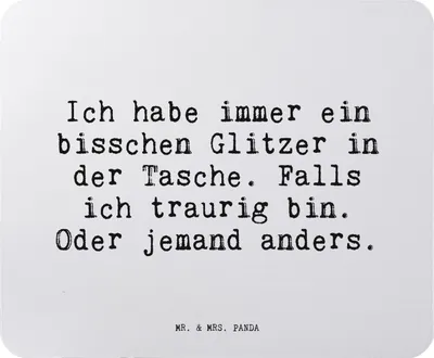 Produktbild von Mr. & Mrs. Panda Mousepad Ich habe immer ein... - Aquarellblau - Geschenk, Spruch, Sprüche Weisheiten Zitate Lustig Weisheit Worte, Glitzer, Mouse Pad, mauspad laptop, pc
