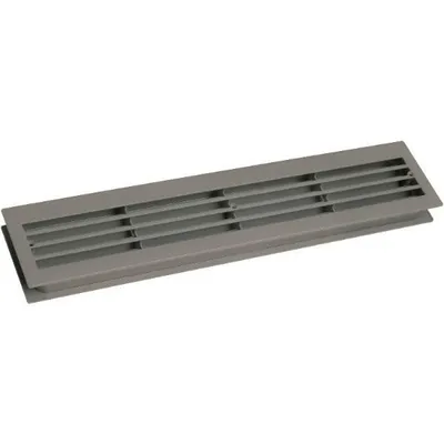 Produktbild von Lüftungsgitter für Zimmertüren, 454 x 90 mm, TS 40 mm, Kunststoff dunkelgrau
