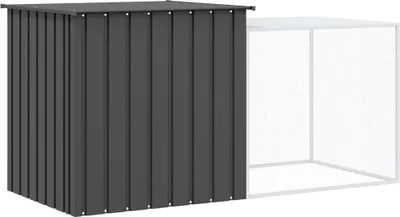 Zdjęcie produktu dla vidaXL Klatka dla królików antracyt 200x91x100 cm Stal ocynkowana