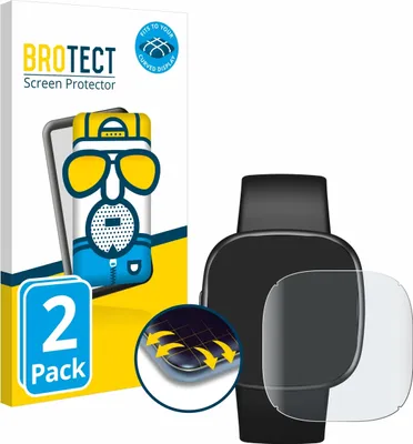 Produktbild von 2x BROTECT Fullscreen Schutzfolie für Fitbit Versa 4 Displayschutz Folie Fullcover Matt Entspiegelungsfolie