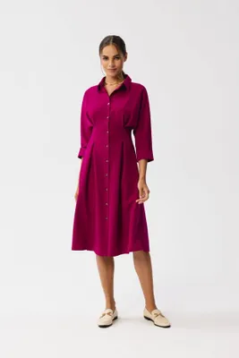 Produktbild von Stylove Hemdblusenkleid für Frauen Camedes S351 Pflaume L