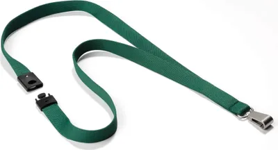 Zdjęcie produktu dla DURABLE Ta?ma tekstylna SOFT COLOUR 15 z szerokim karabi?czykiem, Ciemnozielony, 812732, 10 szt.