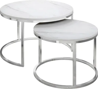 Produktbild von Couchtisch 2in1 CIRI CHROM MARMOR LEVANTO