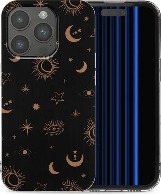 Produktbild von imoshion Design Hülle iPhone 15 Pro - Sky Black Transparent