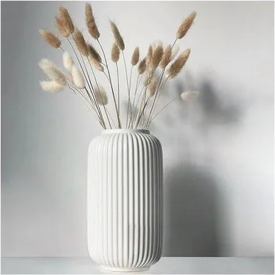 Produktbild von Famanu Keramische Vase 20 CM - Geometrisches Design für Tischdekoration