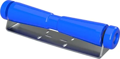 Immagine prodotto di Rullo per chiglia in poliuretano con supporto B incl. tappi di chiusura rimorchio per barca zincato SUPROD, 400 mm (+ EC), blu