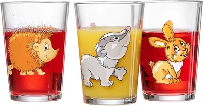 Image de Verre à boire "Animaux de la forêt" Set de 3