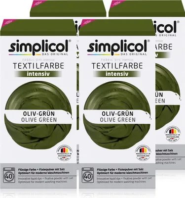 Produktbild von Simplicol Textilfarbe intensiv Oliv-Grün - Einfaches Färben (4er Pack)