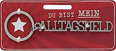 Produktbild von Sheepworld, Gruss und Co - 47034 - Schlüsselanhänger, Alltagsheld, Metall, Größe mit Schlüsselring: 9,6cm x 3cm, Farbe: Silber