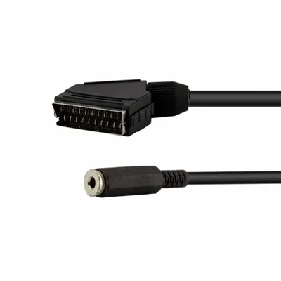 Produktbild von e+p VC 156, SCART (21-pin), Männlich, 3.5mm, Weiblich, 0,1 m, Schwarz