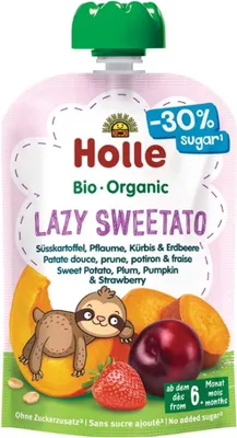 Immagine prodotto di Pouchy - Sweetato pigro patata dolce, prugna, zucca e fragola 100g