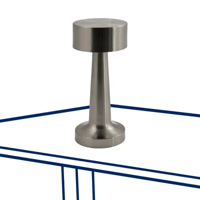 Produktbild von LED-Tischleuchte ROLF KERN „Lounge-1“ silber Akku dimmbar