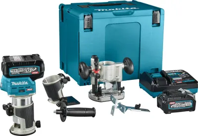 Produktbild von Makita RT001GM205 Akku-Oberfräse 31000U/min 2x4Ah 40V Li + Zubehör + Makpac4