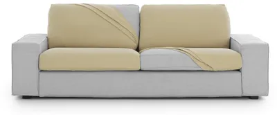 Bi-elastischer Banküberzug XXL, beige, für Sitz und Rücken