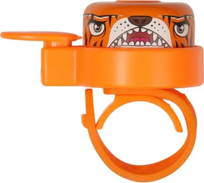Produktbild von Kinder Fahrradklingel | Oranger Tiger | Crazy Safety | Bunt & benutzerfreundlich
