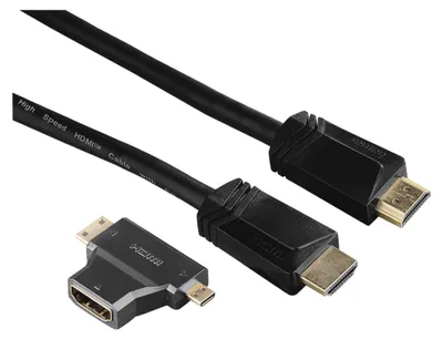 Produktbild von Hama HDMI-Kabel High Speed 1,5 m mit Adapter