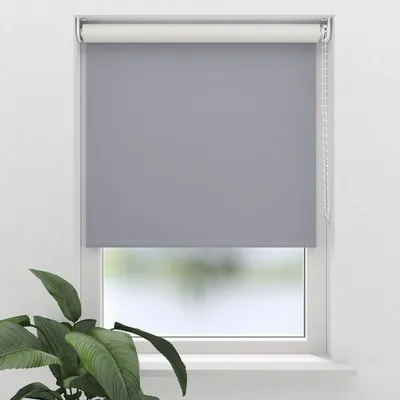 Zdjęcie produktu dla Roleta 25 mm w kolorze stalowoszarym, zaciemniająca, wysokość 190 cm, stalowoszara 40 x 190