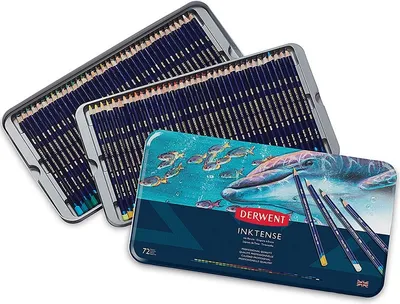 Produktbild von Metallbox mit 72 Bleistiften derwent inktense derwent inktense derwent 2301843
