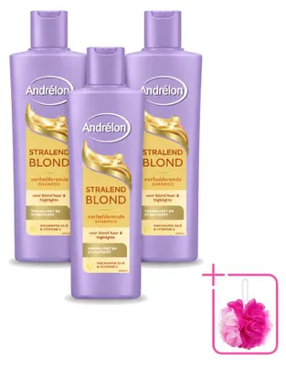 Obrázok produktu pre 3 x Šampón Andrélon Stralend Blond – 250 ml – Balenie s 3 kusmi