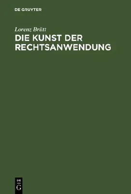 Produktbild von Die Kunst der Rechtsanwendung