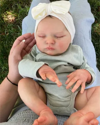 Zdjęcie produktu dla lalka noworodek Laura 48 cm, realistyczna, miękka i milutka, reborn baby, wielowarstwowe malowanie, skóra 3D, widoczne żyły, do zabawek dla dziewczynek