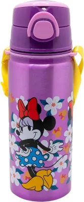 Produktbild von Disney Minnie Aluminium Trinkflasche 730 ml mit Strohhalm & Tragegurt