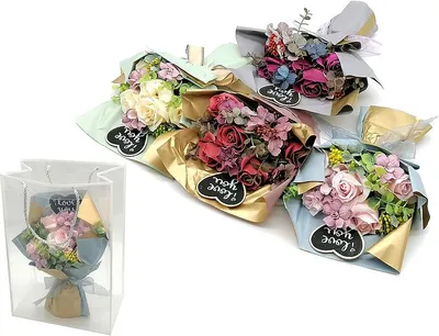 Zdjęcie produktu dla bukiet róż w ozdobnej torebce 30 x 15x20cm