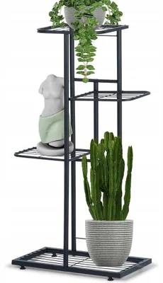 Produktbild von Vilde Blumenständer Metall 4-stufig 80 cm Loft Schwarz