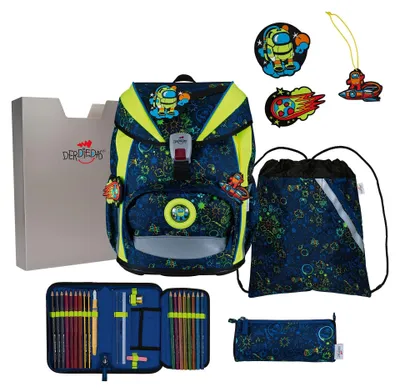 Produktbild von DerDieDas ErgoFlex Light Neon Crazy Schulranzenset 5-teilig