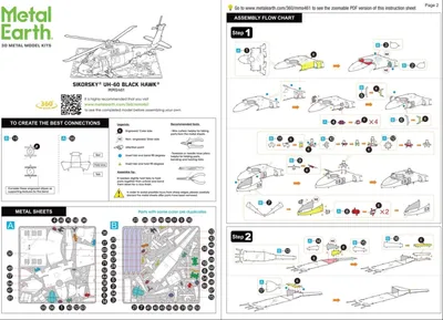 Produktbild von METAL EARTH 3D-Puzzle Hubschrauber Black Hawk