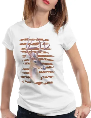 Produktbild von style3 Rotwild Damen T-Shirt reh rudel wald wildnis forst, Größe:M