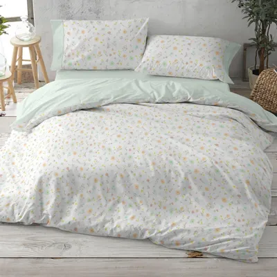 Bettwäsche-Set, mint, 180x190/200 cm, Design 538