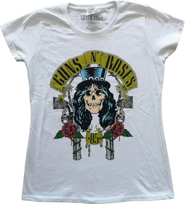 Produktbild von Guns N Roses - "Slash ´85" T-Shirt für Damen RO2924 (M) (Weiß)