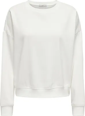 Produktbild von ONLY Damen Sweatshirt - ONLSWEAT LIFE CREW OVERSIZE SWT, Rundhals, Baumwoll-Mix Weiß XL