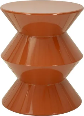 Productafbeelding van Bijzettafel, metalen, glanzend, Ø37,5x45 cm, oranje, Mauro Ferretti, ZAG
