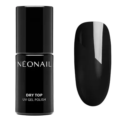A black bottle of NeoNail UV gel polish and a swatch of black gel polish.