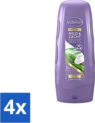 Obrázok produktu pre Andrélon - Mild & Soft - Kondicionér - Na citlivú pokožku hlavy - 300 ml - Hodnotné balenie - 4 kusy