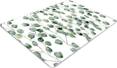 Produktbild von Stuhlunterlage Bürostuhlunterlage 120 cm x 90 cm Bodenmatte Bürostuhlunterlage - Zweige mit Blättern.