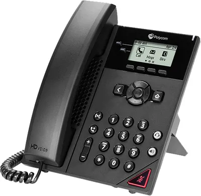 Produktbild von Polycom VVX 150 Telefon, Farbdisplay, Rufnummernanzeige, Ethernet, USB-Anschluss