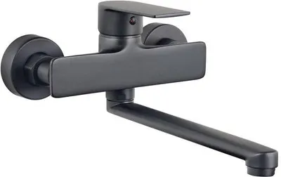 Immagine prodotto di Rubinetto da cucina a montaggio a parete, miscelatore monocomando per cucina con rotazione a 360°, braccio flessibile da 25 cm PTBB09E