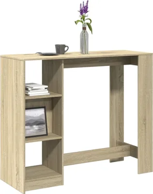 Imagen del producto de Maison Exclusive: Barra con estantería, roble Sonoma, 124x46x103,5 cm, material de madera