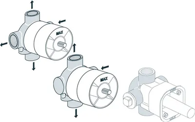 Produktbild von Ideal Standard 4/3-Wegeumstellung Bausatz 1 3 Mischwasser-Ausgänge