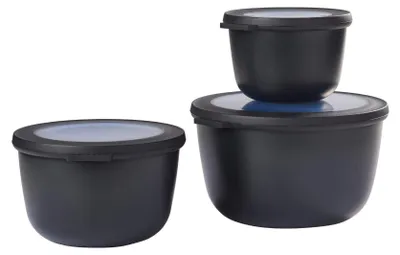 Imagen del producto de Conjunto Mepal Multischüssel Cirqula, redondo y plano, color nórdico, de 3 piezas