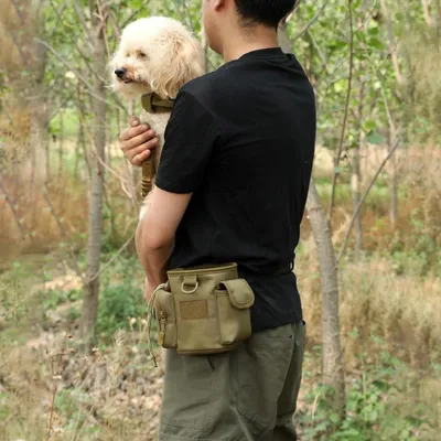 Produktbild von Hondetrainingstas - wasserdichte Hundewandertas - 2 Seitentaschen - kann Hundespielzeug tragen - integrierter Kotbeutelspender - ideal für Hundetraining und Spaziergänge