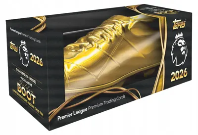 Zdjęcie produktu dla Topps Premier League 2026 - Debut Edition - Golden Boot Tin - 57 kart