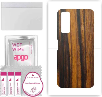 Produktbild von apgo Rückseite Schutzfolie, Skin, kompatibel mit Vivo Y31 2021, Hinten Displayschutzfolie aus Vinylfolie, kratzfest, einfache Montage - Tigerwood